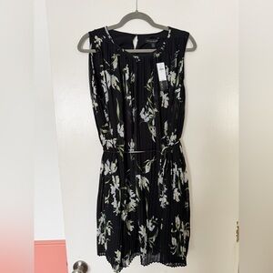 Banana Republic Black Floral Midi Dress